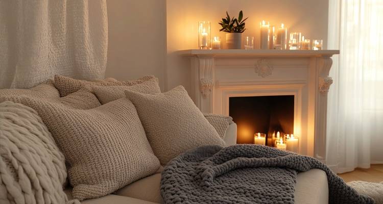 throws on sofa
