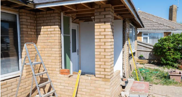 house extension being built