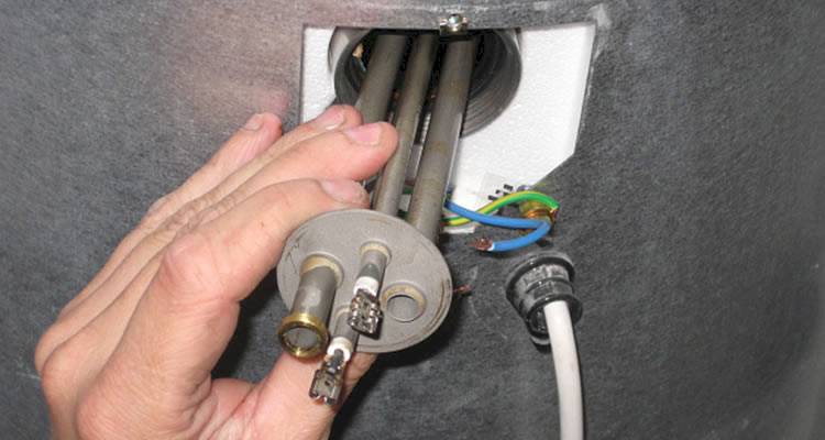 Removing immersion heater