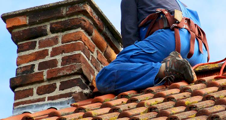 Broken chimney leadwork