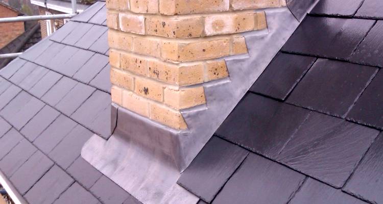 Chimney on roof