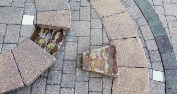 damaged patio