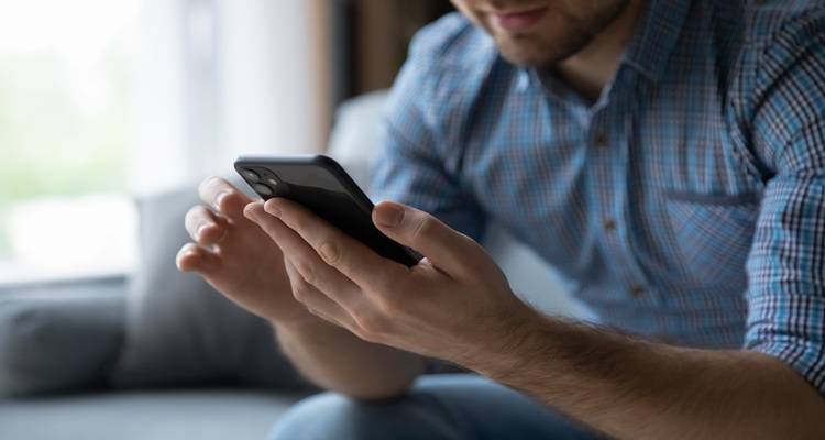 Man using phone