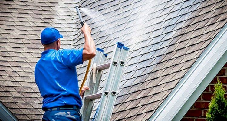 Cleaning a roof