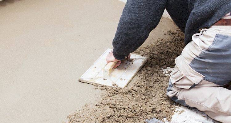 Man screening a floor