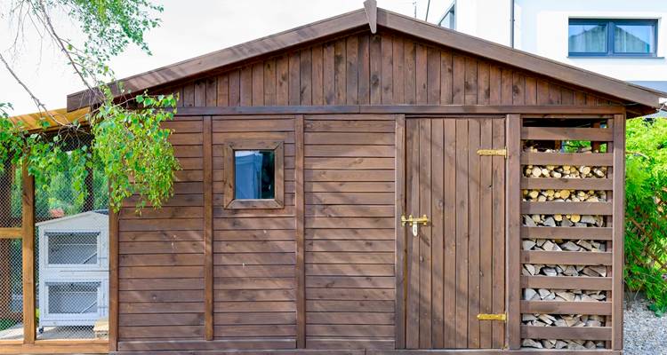 Wooden shed