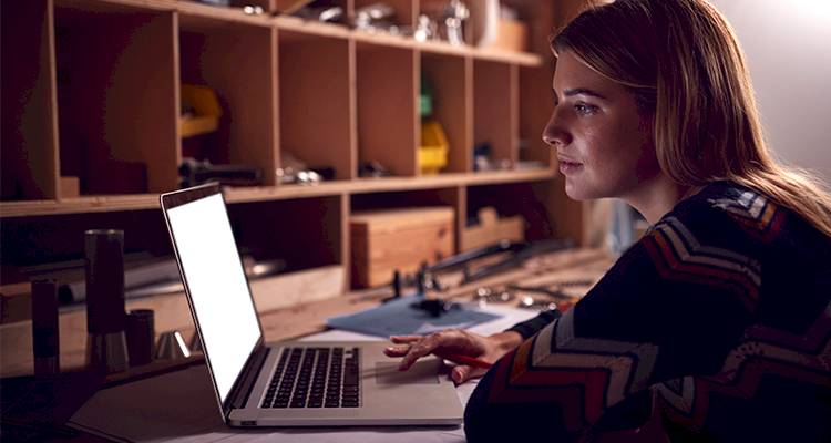 Girl on laptop