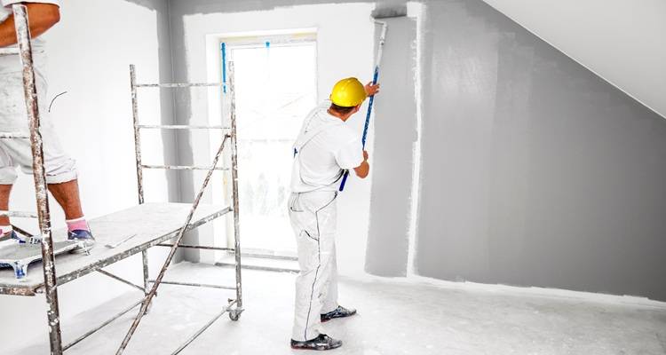 man painting