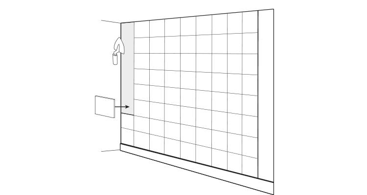 how to tile a bathroom wall step 8