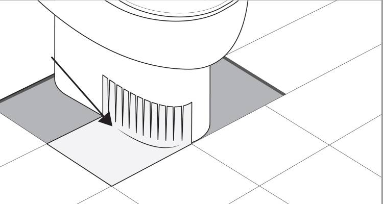 how to tile around a toilet step 4