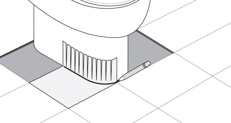 how to tile around a toilet step 5