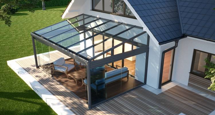 modern glass conservatory