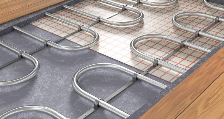 Dry underfloor heating system