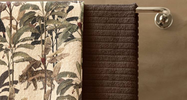 earthy toned towels