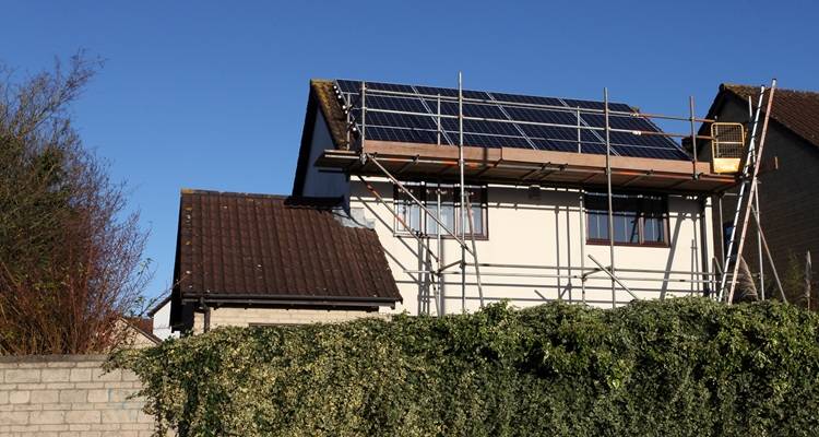 house with solar