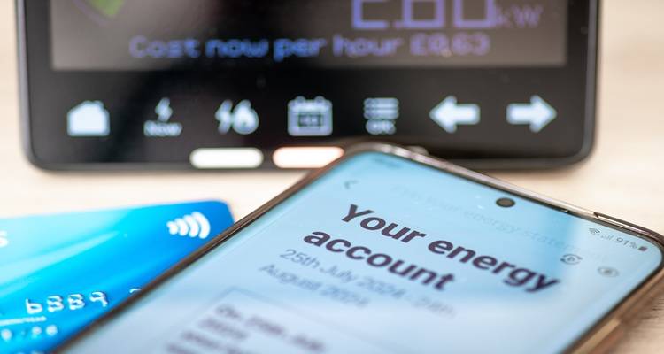 bank card bill and smart meter