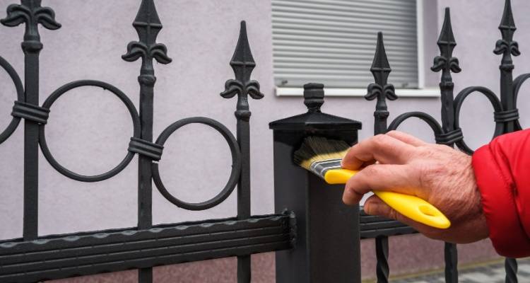 painting wrought iron fence