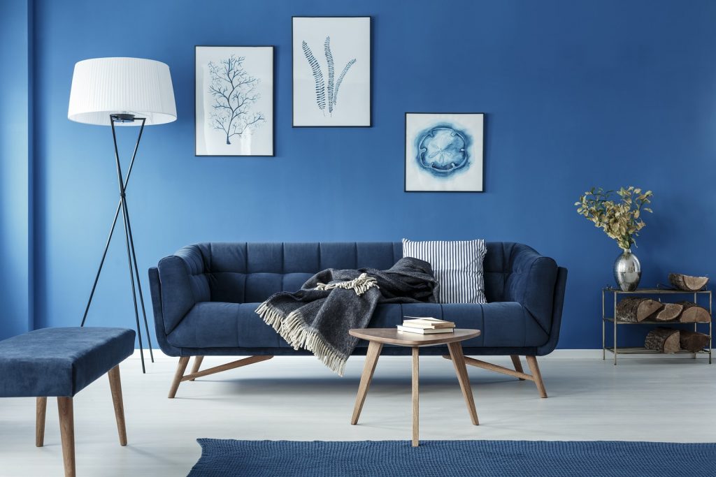 Blue office space