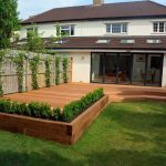 Decking in a back garden