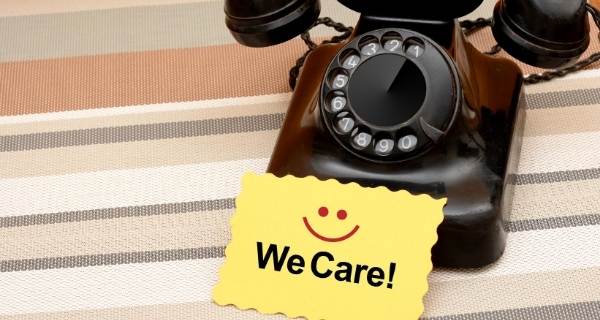 old phone and thank you card