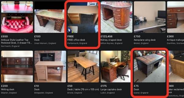 Old executive desks