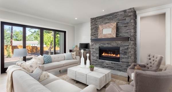 slate fireplace modern