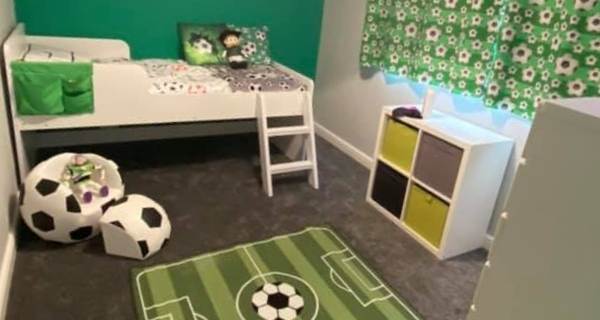 football theme childs room