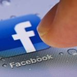 Facebook button on screen